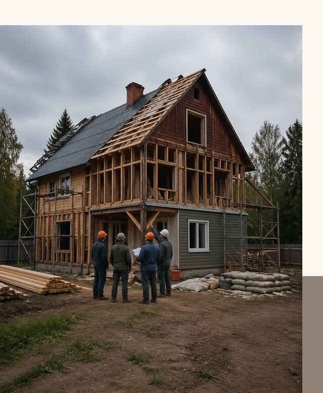 Реконструкция дачного дома в Усинске под ключ с проектом