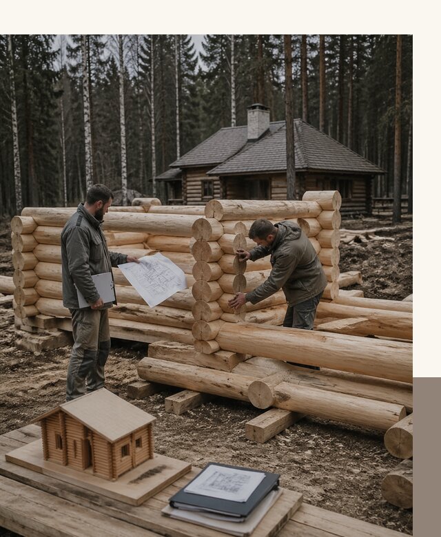 Проектирование и строительство домов из бревна в Усинске